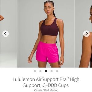 Lululemon AirSupport Bra [Cassis/Red Merlot] SZ 34C